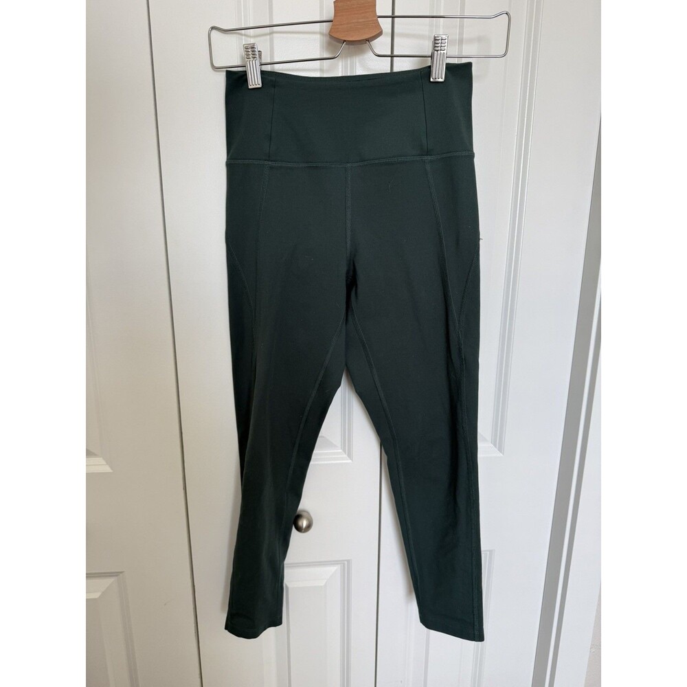 Girlfriend Collective Compressive Pocket Leggings Size S Dark Green High Rise